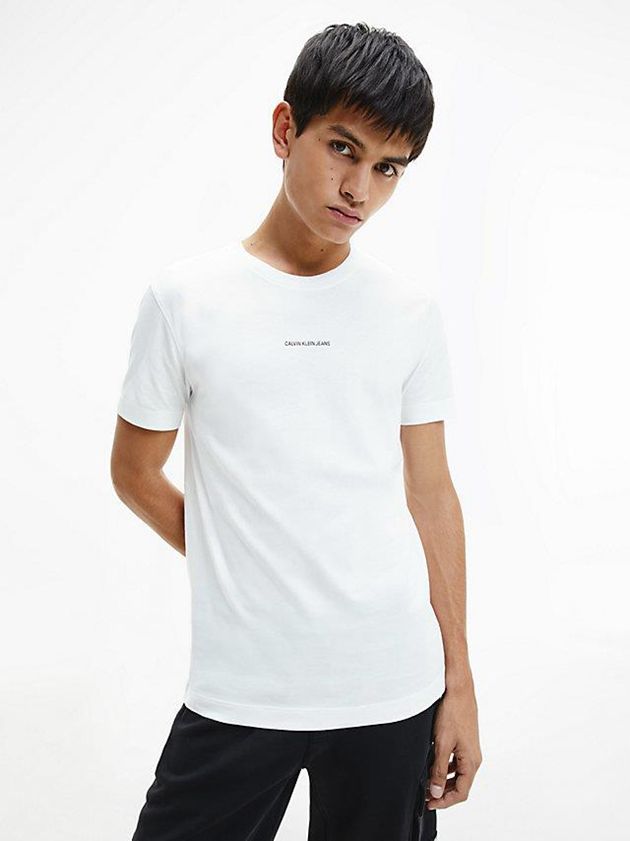 Calvin Klein USA Slim Cotton Mens T-Shirt White 2073981-VD